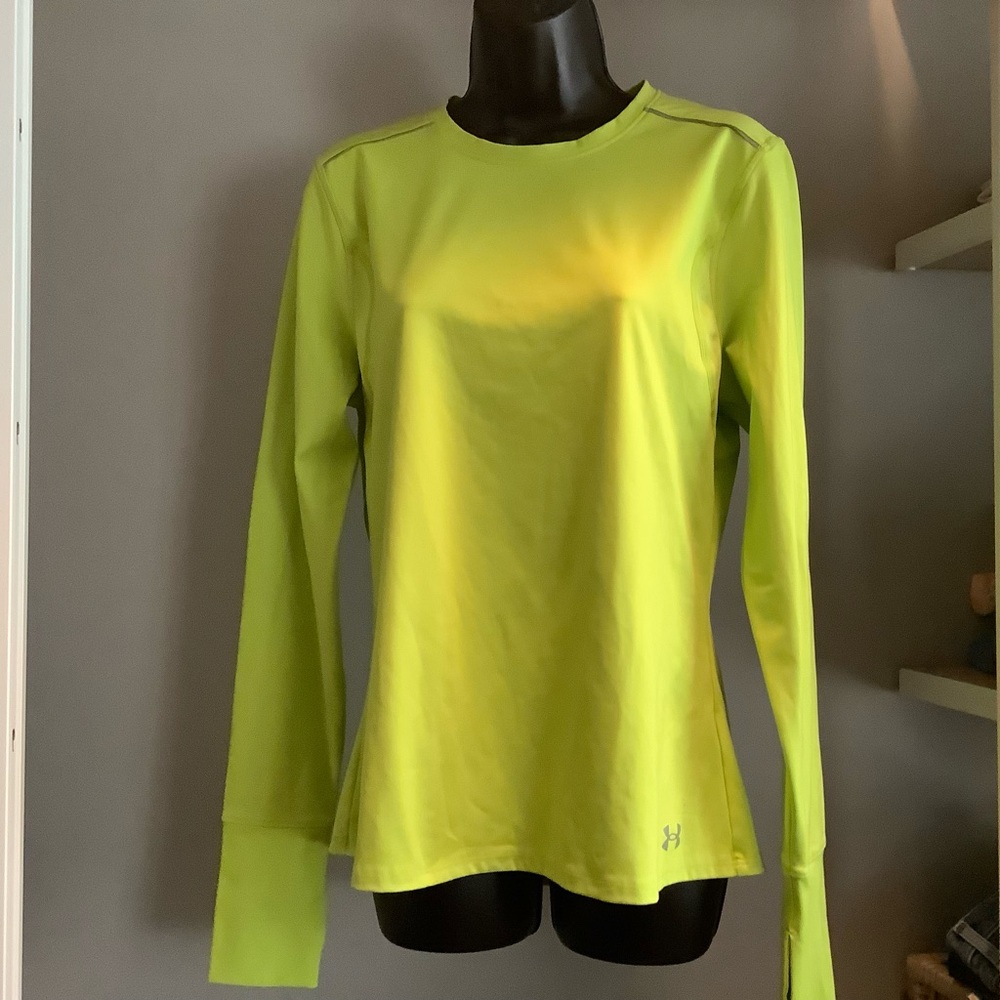 Under Armour Cold Gear Lime Green Performance long sleeve